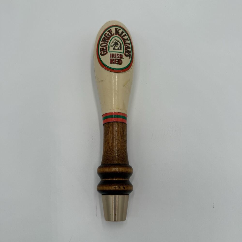Vintage George Killians Irish Red Beer Wooden Tap Handle 9" Horse Logo